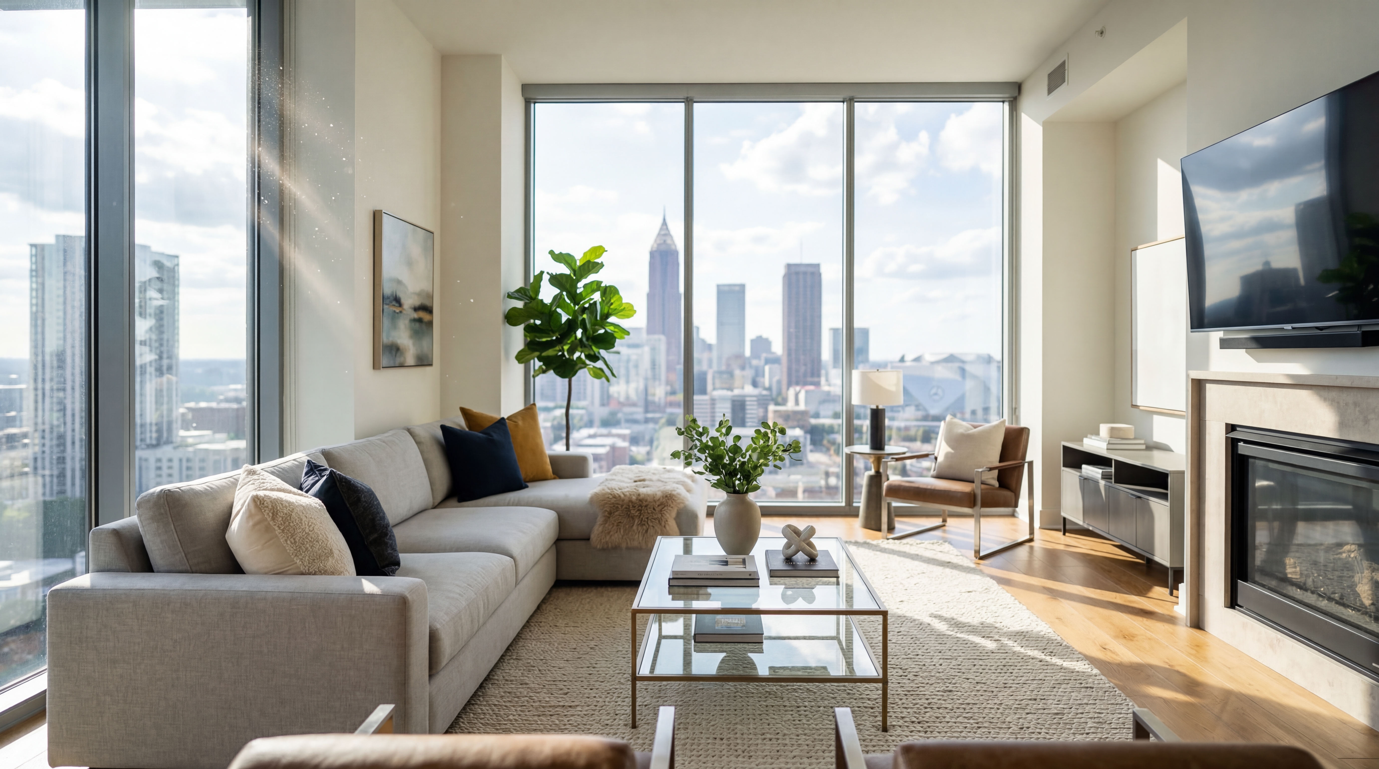 Clean modern Atlanta home interior — UNICLN house cleaning service